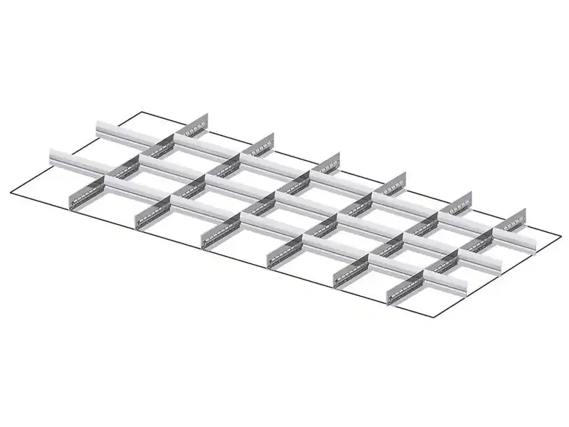 Prezzo Conveniente Divisori metallici 26 elementi per cassettiere Fami Master 1428x726 mm, frontale 75mm