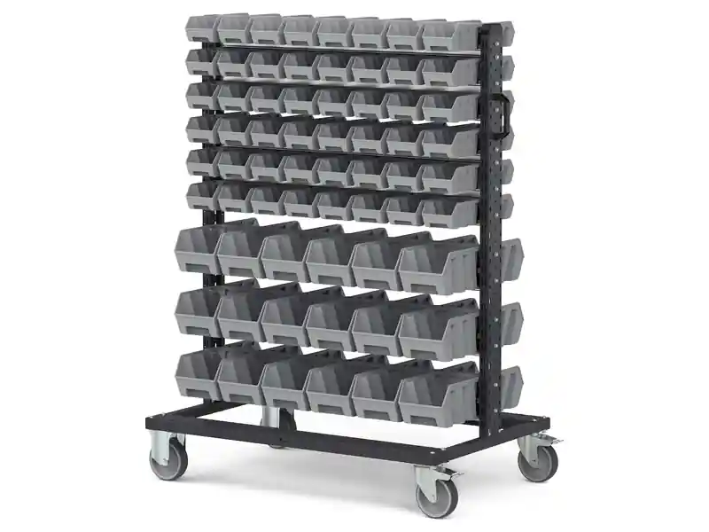 Carrello porta minuteria Fami Bin Cart 1067x668x1384mm con 132 contenitori Picking Box Air Promo Stagionale