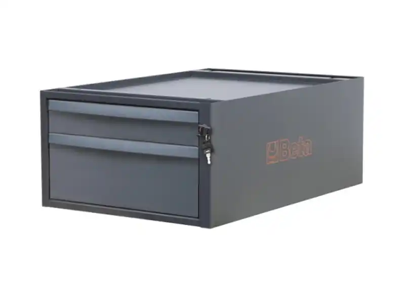 Vendita Finale Cassettiera a 2 cassetti Beta C58CS/A 2C antracite per banchi componibili C58BC