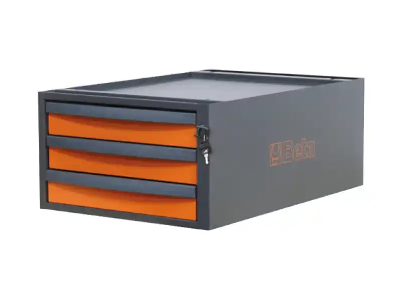 Cassettiera a 3 cassetti Beta C58CS/O 3C bicolore per banchi componibili C58BC Ultime Pezzi