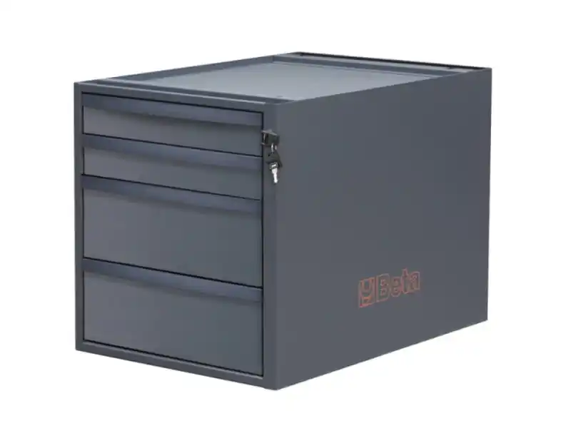 Offerta Del Giorno Cassettiera a 4 cassetti Beta C58CSH/A 4C antracite per banchi componibili C58BC