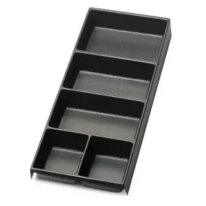 Vendita Finale Termoformato rigido in ABS Beta VP4 147x367x35mm con 5 vaschette portaminuteria