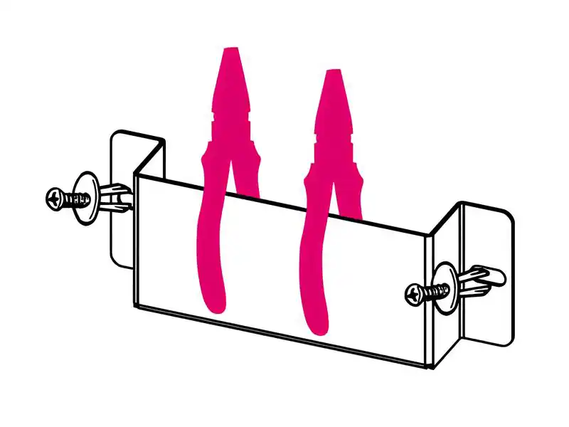 Prezzo Conveniente Supporto portapinze in lamiera Beta ST2P 116x60x31mm per pareti portautensili
