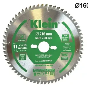 Lama circolare a spessore sottile Klein AR Ø160x20x1,8mm per legno, compensato, MDF, 48 denti Occasione Imperdibile
