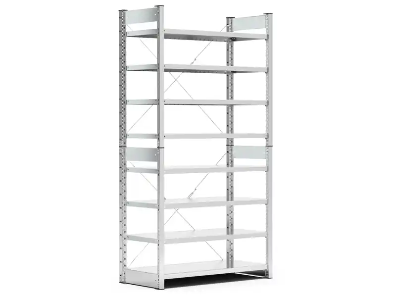 Scaffale a 8 piani Fami ST1051 1057x521x2016mm per contenitori a bocca di lupo Prezzo Di Fabbrica