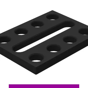 Più Venduto Piastra adattatrice 200x150mm SteelExpert GPPH, spessore 25mm, fori 28mm