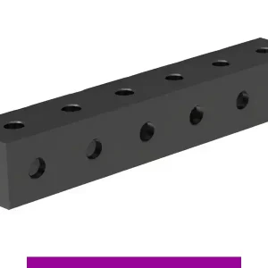 Subito Disponibile Blocco di collegamento 600x100x100mm SteelExpert GPPH fori 28mm
