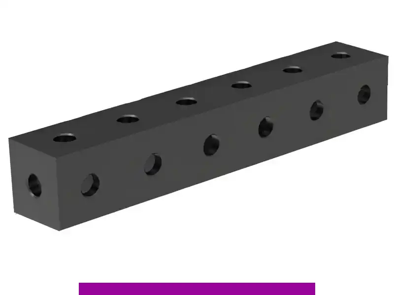 Subito Disponibile Blocco di collegamento 600x100x100mm SteelExpert GPPH fori 28mm