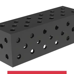 Saldi Blocco di collegamento 600x200x200mm SteelMax GPPH, spessore 15mm, fori 28mm griglia diagonale