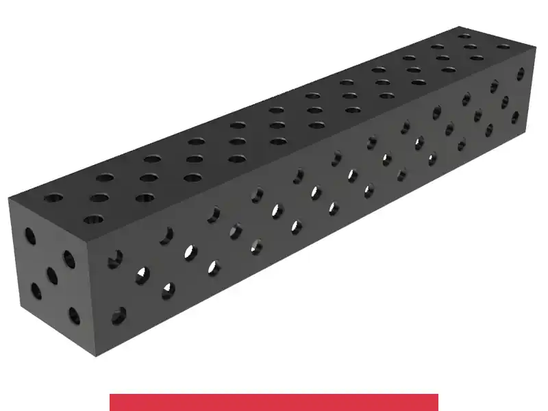 Bestseller Blocco di collegamento 1200x200x200mm SteelMax GPPH, spessore 15mm, fori 28mm griglia diagonale