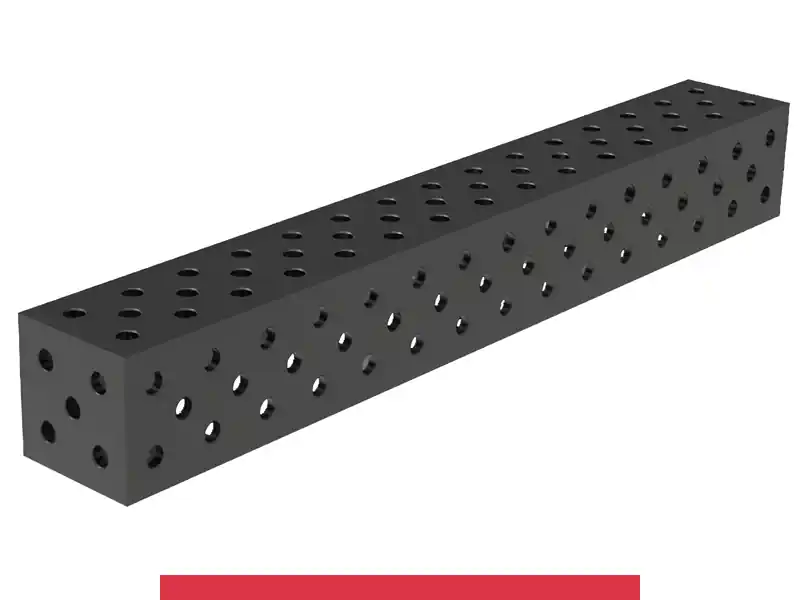 Blocco di collegamento 1500x200x200mm SteelMax GPPH, spessore 15mm, fori 28mm griglia diagonale Prezzo Conveniente
