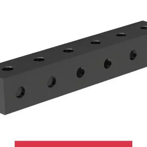 Nuova Collezione Blocco di collegamento 600x100x100mm SteelMax GPPH, spessore 15mm, fori 28mm