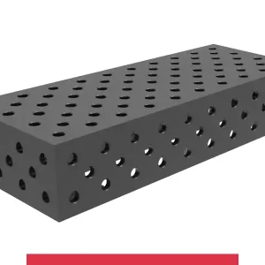 Reso Gratuito Blocco di collegamento 1000x400x200mm SteelMax GPPH, spessore 15mm, fori 28mm griglia diagonale