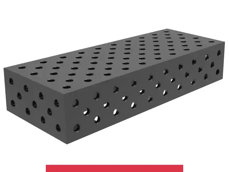 Reso Gratuito Blocco di collegamento 1000x400x200mm SteelMax GPPH, spessore 15mm, fori 28mm griglia diagonale