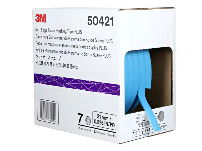 Di Tendenza Cordolo spugnoso per la mascheratura di portiere e cofani 3M™ PLUS, blu, 21 mm x 49 m, 50421