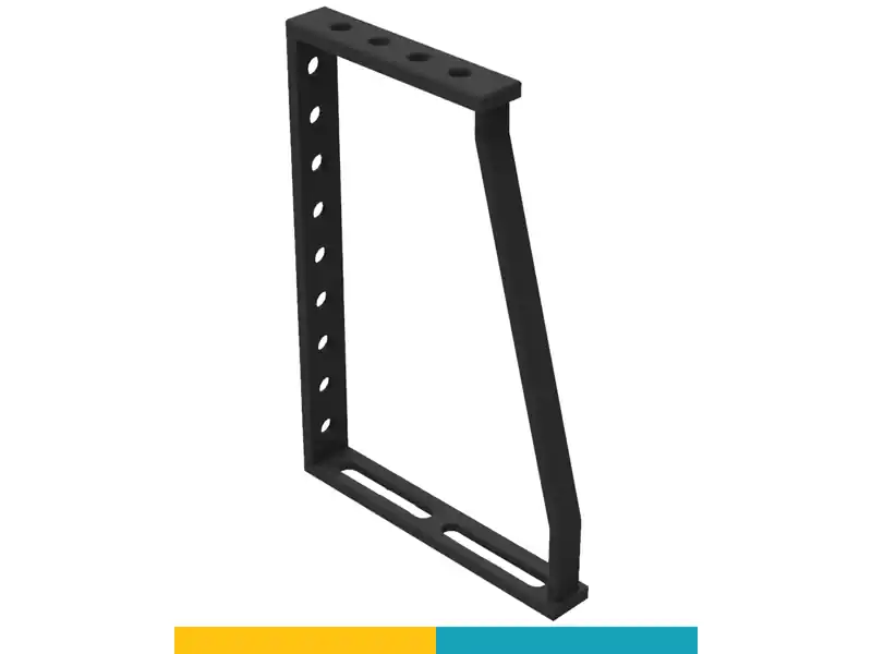 Professionale Squadra di battuta 350x500x250mm SteelPlus-SteelEco GPPH, spessore 12mm, fori 16mm