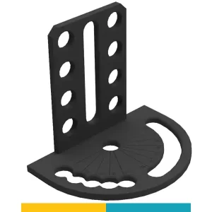 Occasione Goniometro spaziale 180x260x225mm destro SteelPlus-SteelEco GPPH, spessore 12mm, fori 16mm