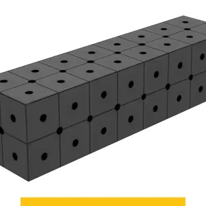 Promozione Blocco di collegamento 800x200x200mm SteelPlus GPPH, spessore 12mm, fori 16mm griglia diagonale