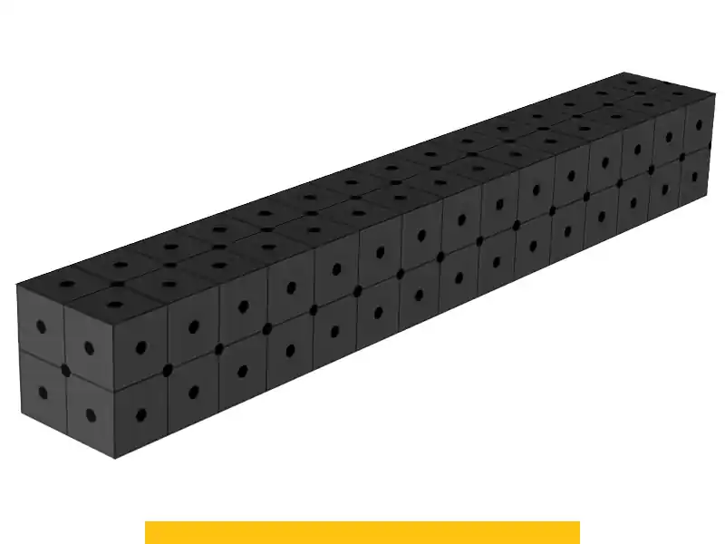 Blocco di collegamento 1500x200x200mm SteelPlus GPPH, spessore 12mm, fori 16mm griglia diagonale Spedizione Espresso
