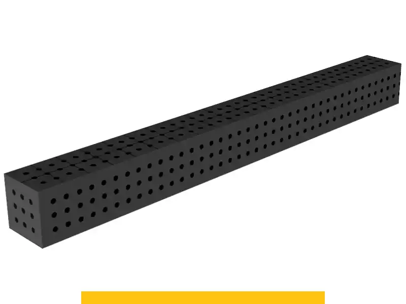 Blocco di collegamento 2000x200x200mm SteelPlus GPPH, spessore 12mm, fori 16mm griglia 50x50mm Bestseller