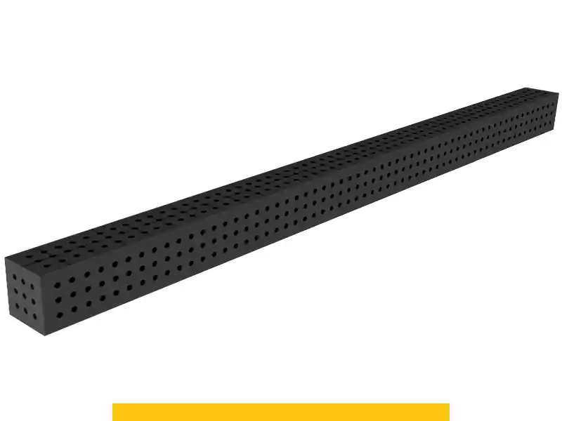 Subito Disponibile Blocco di collegamento 3000x200x200mm SteelPlus GPPH, spessore 12mm, fori 16mm griglia 50x50mm
