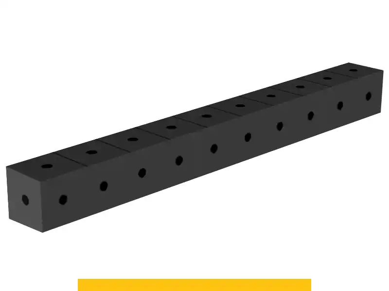 Offerta Lampo Blocco di collegamento 1000x100x100mm SteelPlus GPPH, spessore 12mm, fori 16mm griglia 100x100mm