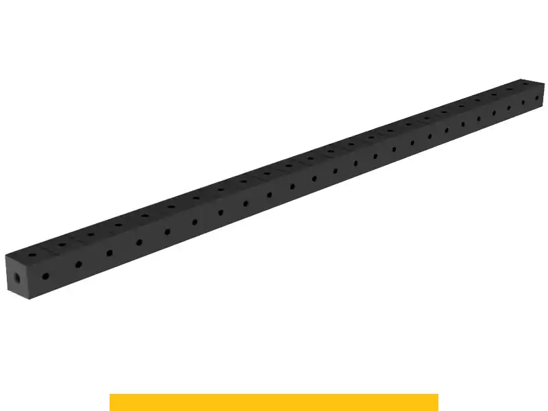 Di Tendenza Blocco di collegamento 2400x100x100mm SteelPlus GPPH, spessore 12mm, fori 16mm griglia 100x100mm