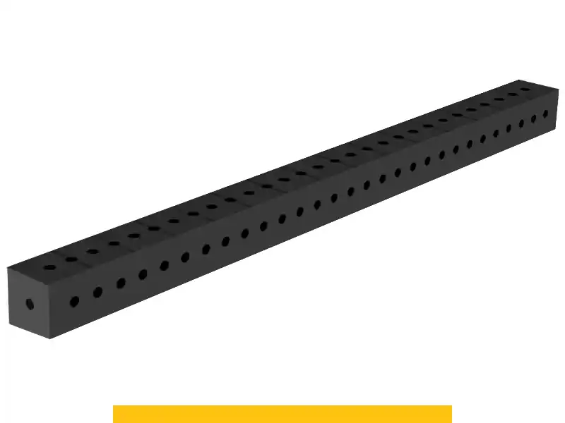 Blocco di collegamento 1500x100x100mm SteelPlus GPPH, spessore 12mm, fori 16mm griglia 50x50mm Promozione
