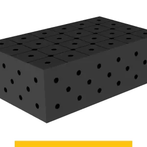 Vendita Finale Blocco di collegamento 600x400x200mm SteelPlus GPPH, spessore 12mm, fori 16mm griglia diagonale