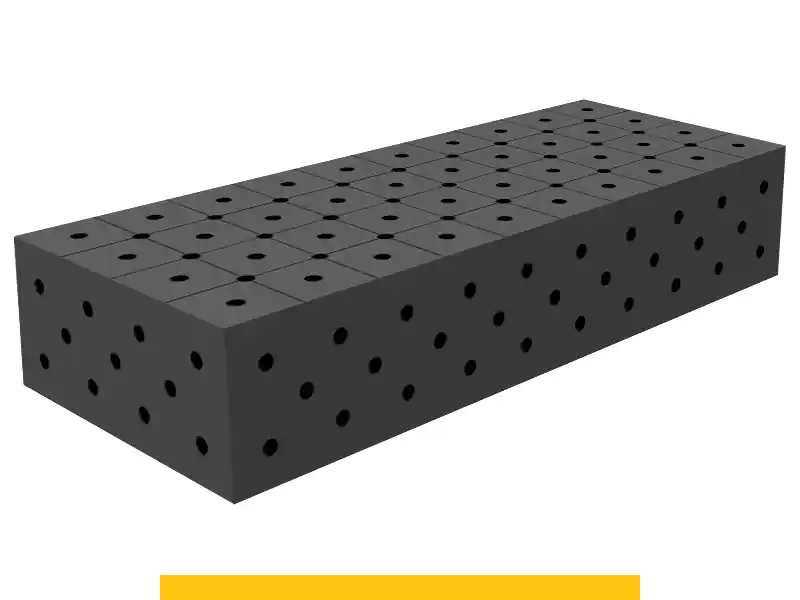 Blocco di collegamento 1000x400x200mm SteelPlus GPPH, spessore 12mm, fori 16mm griglia diagonale Economico