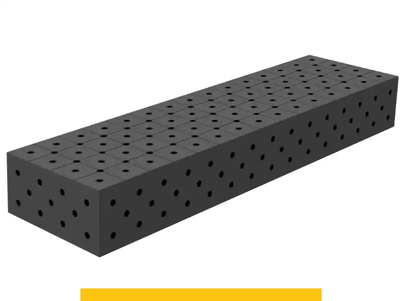 Blocco di collegamento 1500x400x200mm SteelPlus GPPH, spessore 12mm, fori 16mm griglia diagonale Novità