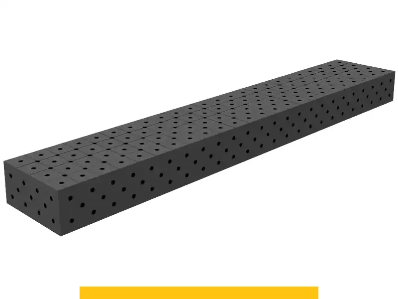 Blocco di collegamento 2400x400x200mm SteelPlus GPPH, spessore 12mm, fori 16mm griglia diagonale Promo Stagionale