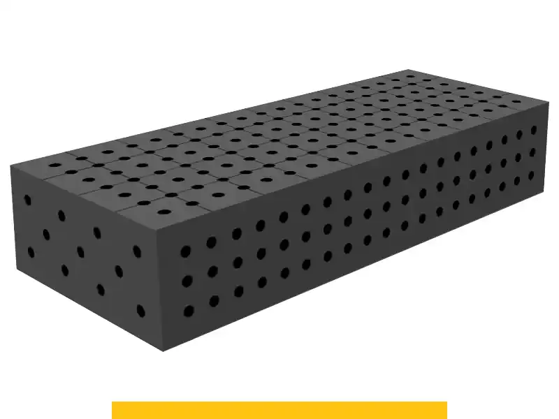 Blocco di collegamento 1000x400x200mm SteelPlus GPPH, spessore 12mm, fori 16mm griglia 50x50mm Economico
