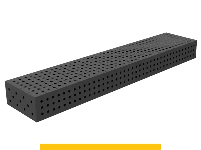 Blocco di collegamento 2000x400x200mm SteelPlus GPPH, spessore 12mm, fori 16mm griglia 50x50mm Economico
