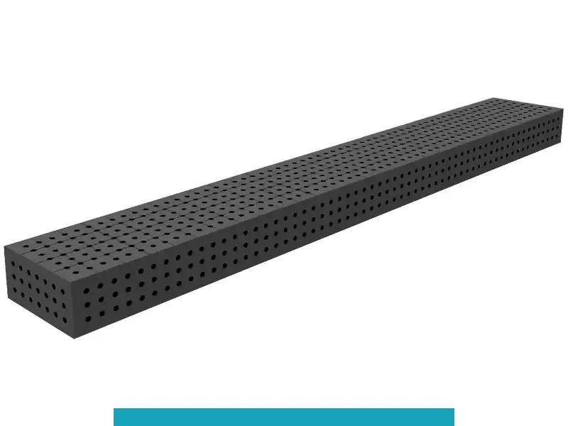 Ordina Subito Blocco di collegamento 3000x400x200mm SteelEco GPPH, spessore 8mm, fori 16mm griglia 50x50mm