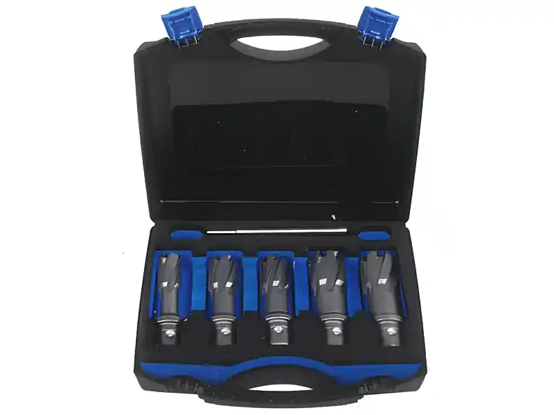 Assortimento 5 frese a carotare lunghe Krino in TCT con attacco Weldon in valigetta, 24-32mm Nuovo Arrivo