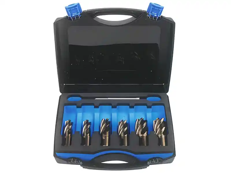 Assortimento 6 frese a carotare lunghe Krino in HSS-CO 5% con attacco Quick-In in valigetta, 14-22mm Offerta