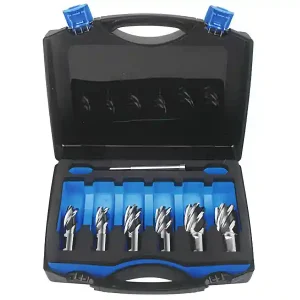 Bestseller Assortimento 6 frese a carotare corte Krino in HSS M2 con attacco Quick-In in valigetta, 14-22mm