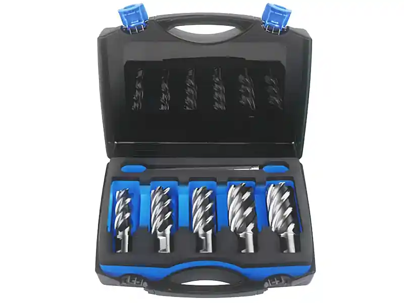 Assortimento 5 frese a carotare lunghe Krino in HSS M2 con attacco Weldon in valigetta, 24-32mm Compra Adesso
