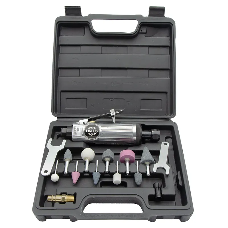 Bestseller Set di smerigliatrice pneumatica dritta con 10 accessori di levigatura JBM