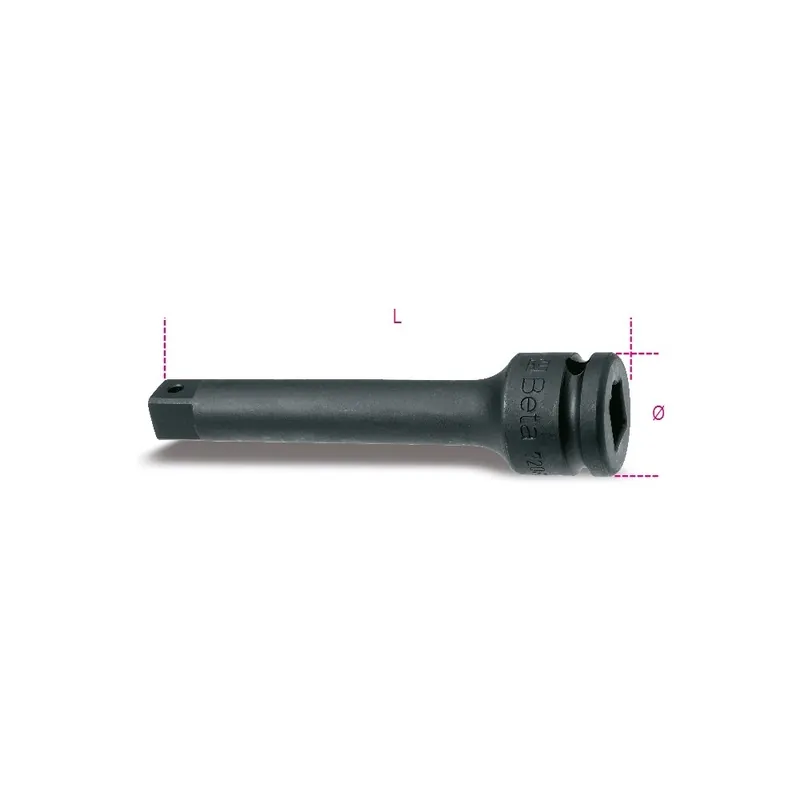Ultimissimo Modello Prolunga con attacchi quadri maschio e femmina 1" fosfatata - Beta 729/22