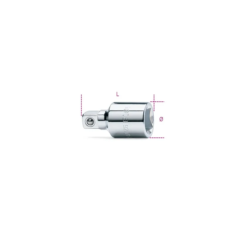 Raccordo con attacco quadro femmina 1/2" e maschio 3/8" cromato - Beta 920/15 Spedizione Espresso