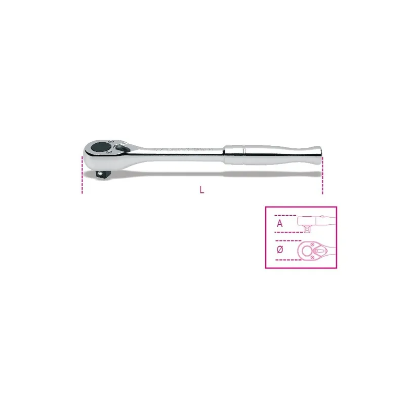 Prezzo Scontato Cricchetto reversibile ca 1/2 con impugnatura in metallo - Beta 920M/55