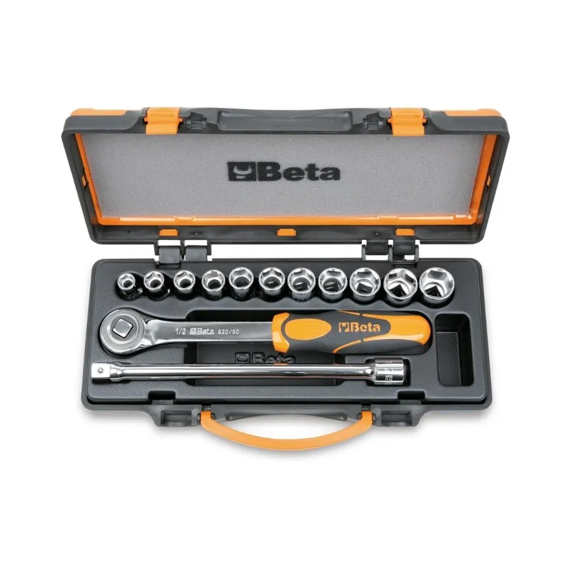Assortimento di 11 chiavi a bussola esagonali e 2 accessori in cassetta di lamiera - Beta 920.../C11 Bestseller