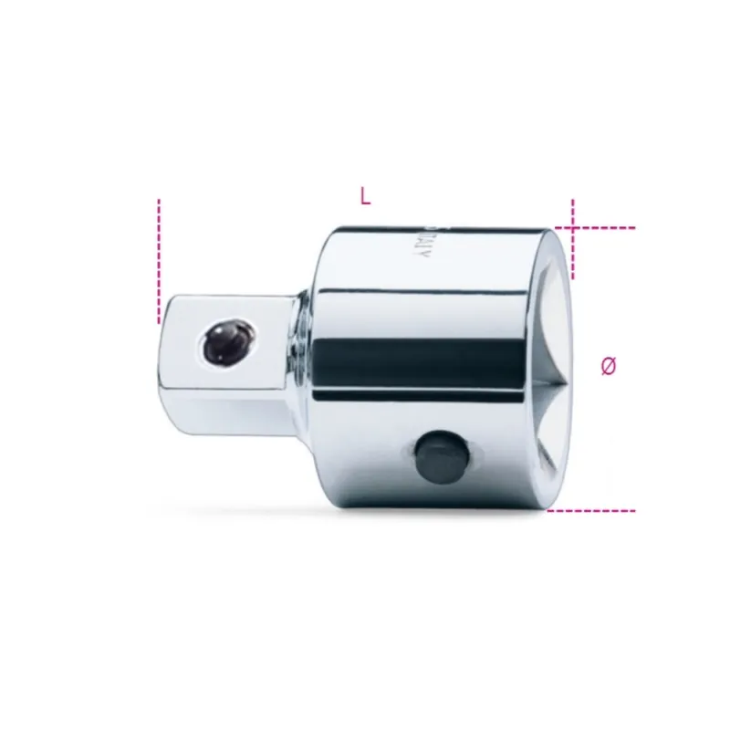 Di Tendenza Raccordo con attacco quadro femmina 1" e maschio 3/4" cromato - Beta 929/15