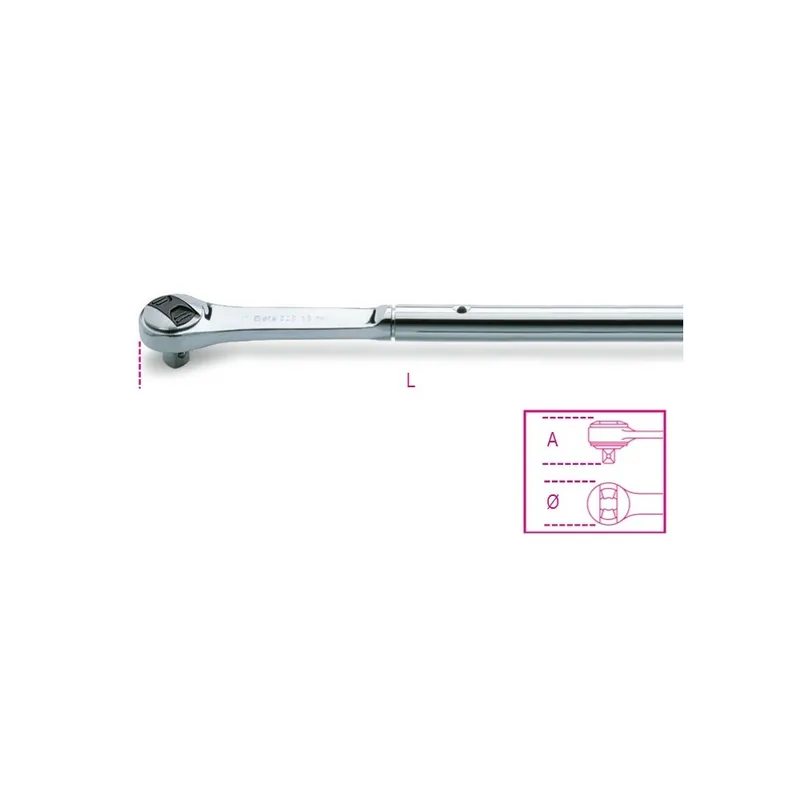 Prezzo Ridotto Cricchetto reversibile con attacco quadro maschio 1" cromato - Beta 929/55