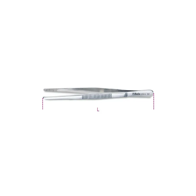 Acquista Ora Pinzetta a molla, antiacido antimagnetica a punte larghe diritte arrotondate, zigrinate in acciaio inossidabile - Beta 994TF