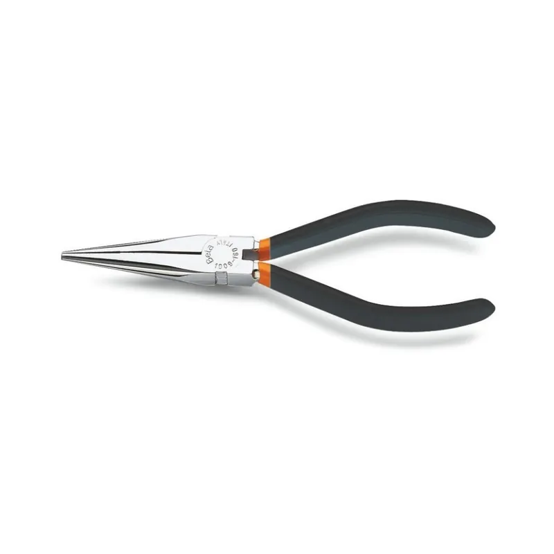 Pinze a becchi mezzotondi lunghissimi zigrinati manici ricoperti con 2 strati di PVC antiscivolo - Beta 1009 Offerta Speciale