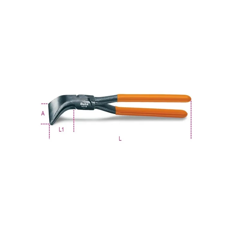 Professionale Pinza per lattonieri curva - Beta 1078