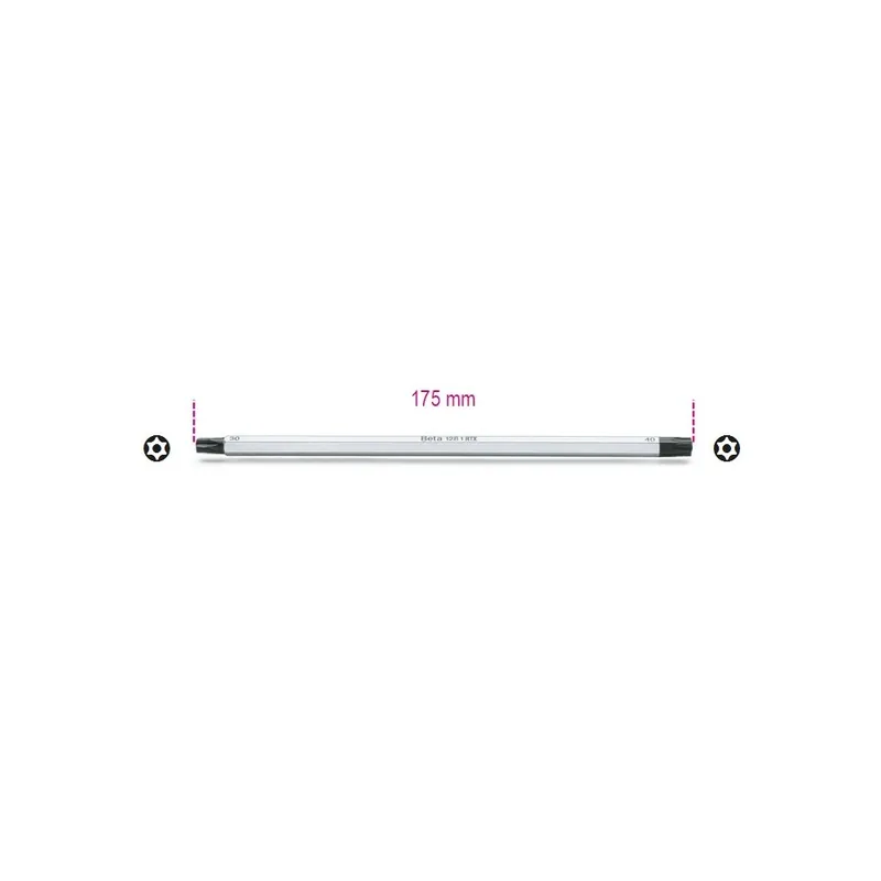 Prezzo Basso Giravite bivalenti per viti con impronta Tamper Resistant Torx cromato, punte nere - Beta 1281RTX